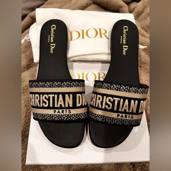 Dior Christian Dway Slide Sandals - Picture 1 of 9
